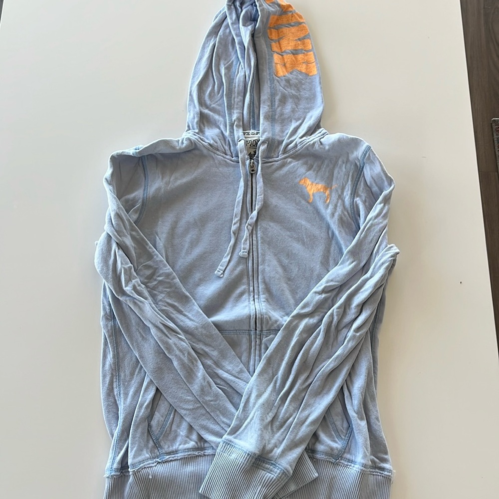 PINK light blue hoodie